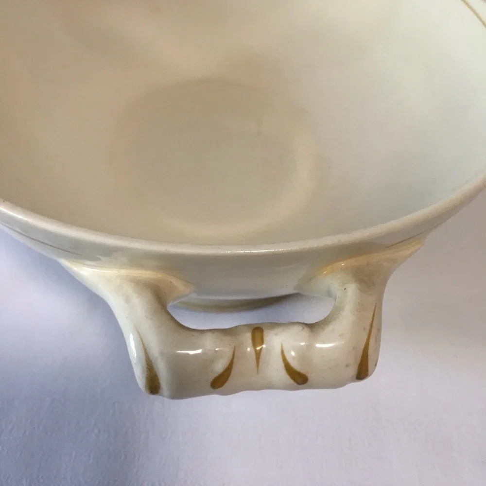 VTG 1944 Homer Laughlin Heather Rose Eggshell Georgian Covered Serving Dish